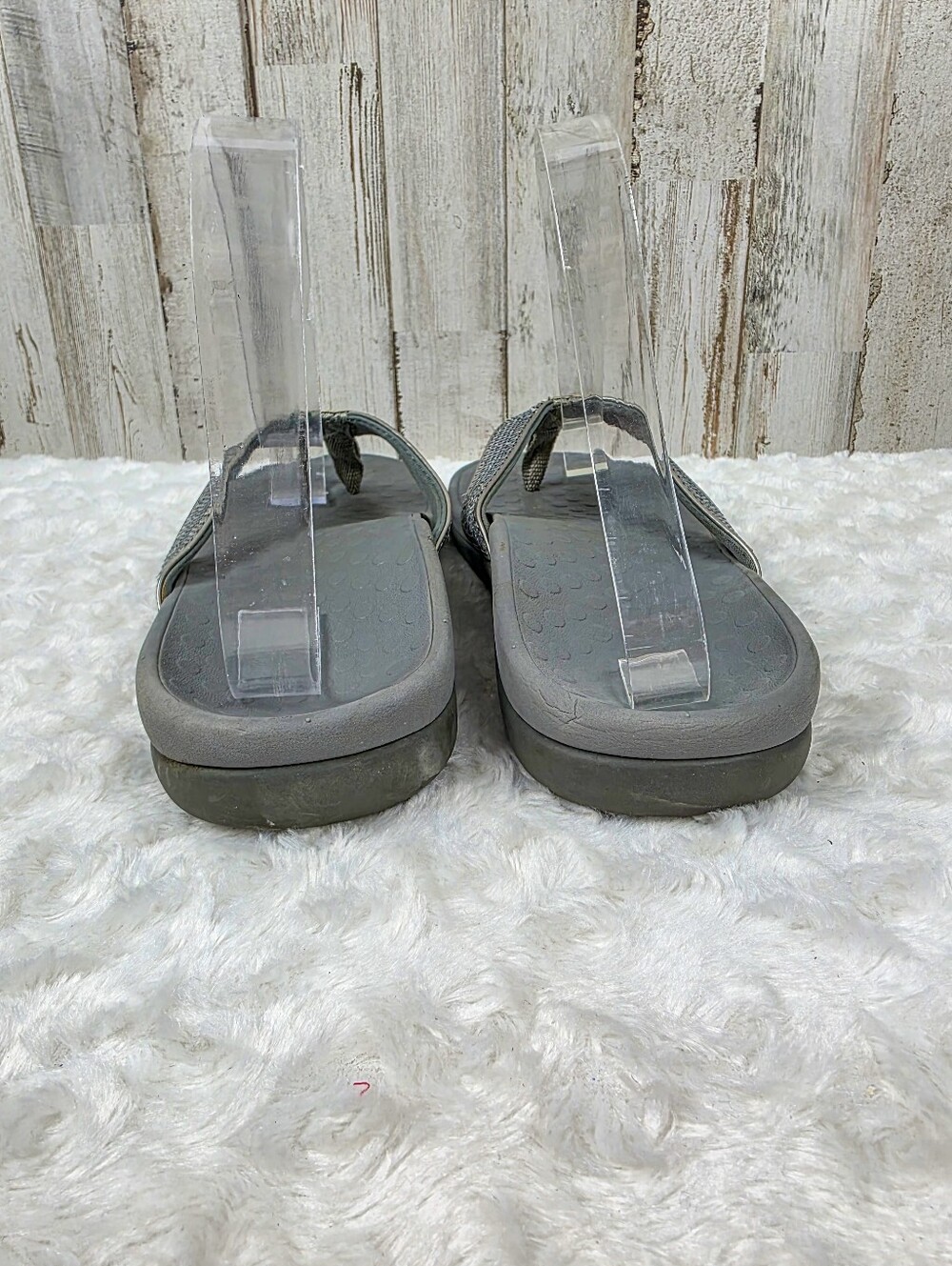 Vionic Tide SQ Silver Sequin Flip-Flop Sandals Size 7 - Picture 5 of 7